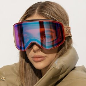 NEW Chloe CH0072S 003 Matte Rust Orange Multilayer Blue Zeiss Ski Mask CH 0072S